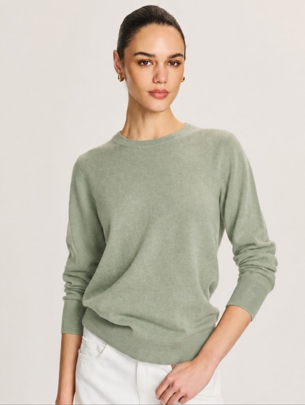 NWT NAADAM THE ORIGINAL CASHMERE SWEATER SAGE SZ L